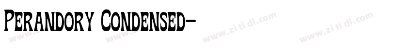 Perandory Condensed字体转换